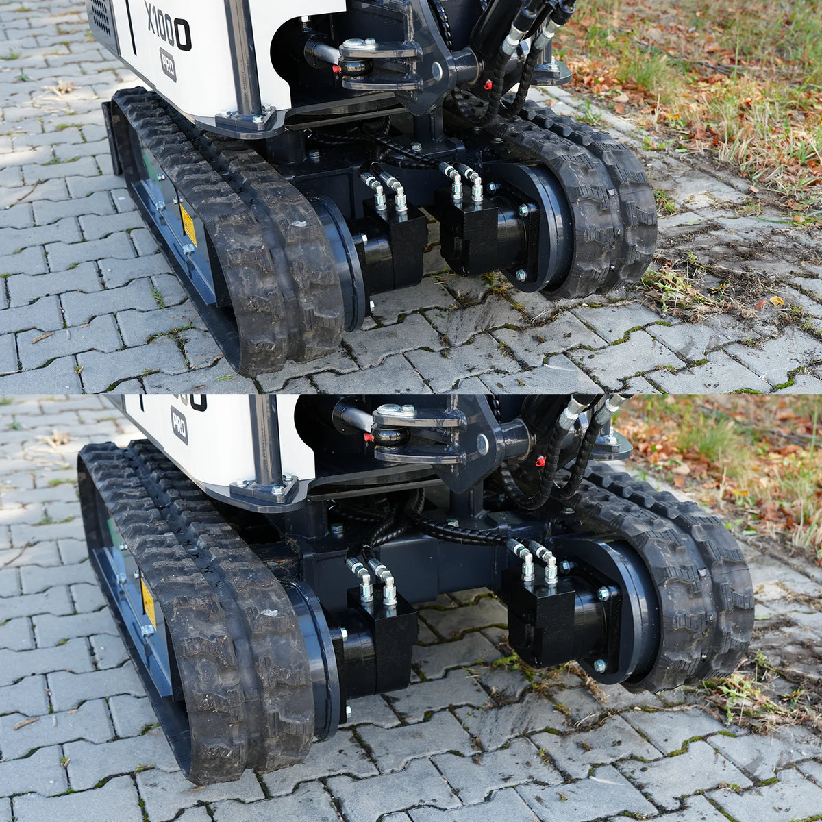 Minikoparka gąsienicowa MEYER X1000 PRO - skrętne ramię, rozsuwane gąsienice