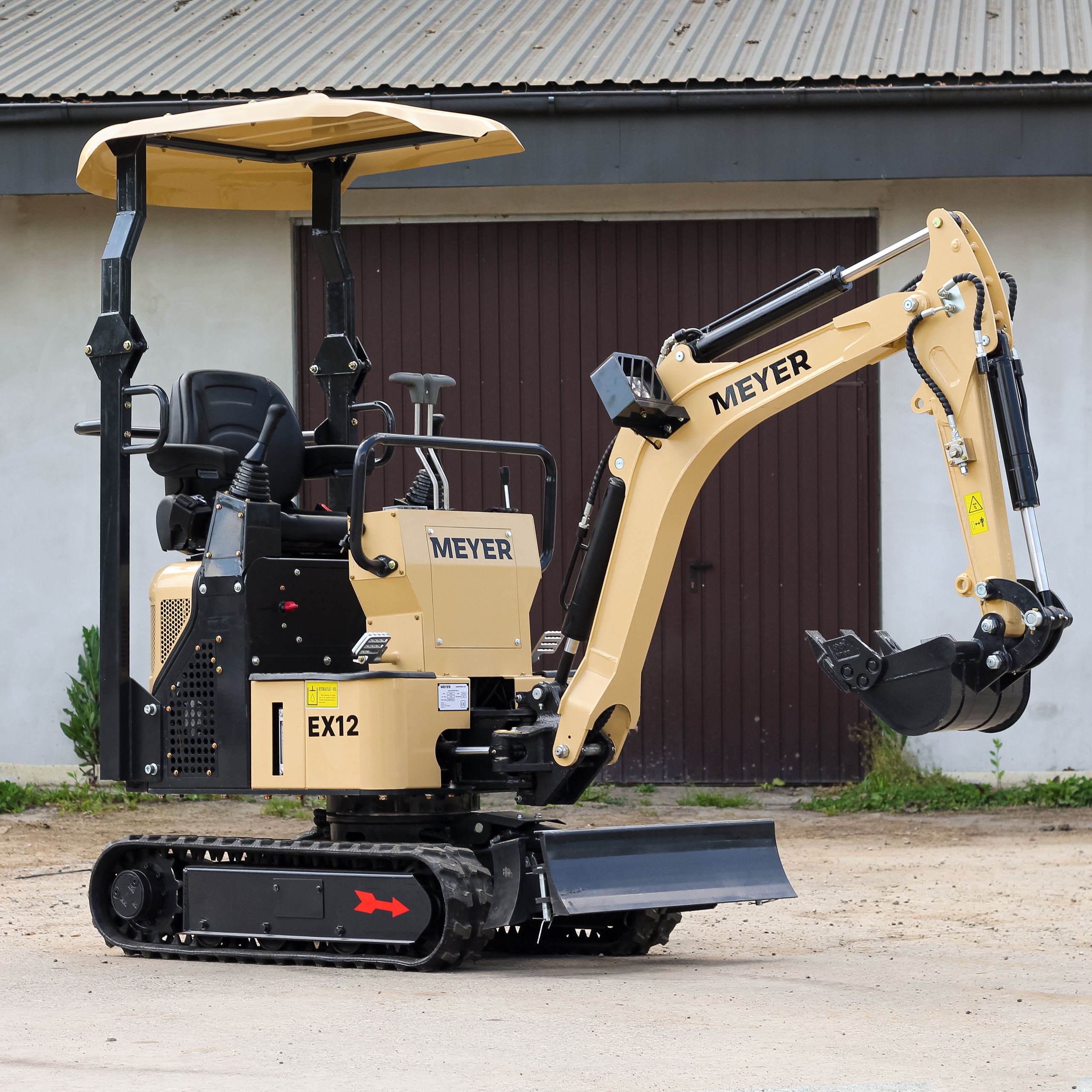 Minikoparka gąsienicowa MEYER EX12 - skrętne ramię, joystick