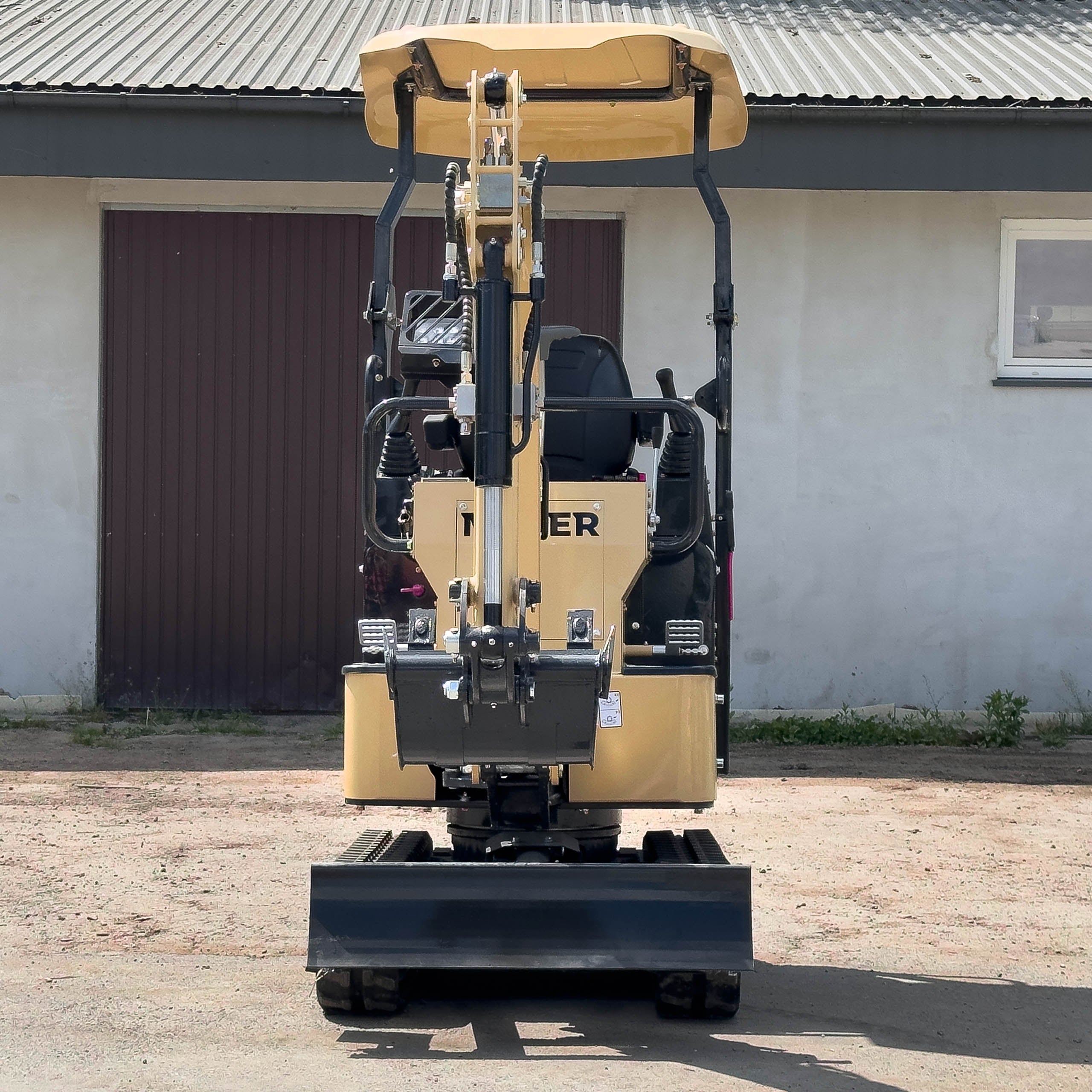 Minikoparka gąsienicowa MEYER EX12 - skrętne ramię, joystick, rozsuwane gąsienice